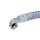 Panzerschlauch - Flexschlauch, verzinkter Stahldraht, EPDM, DN19, 800 mm, 3/4"ÜM x 3/4"ÜM 90°