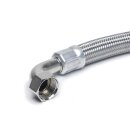 Panzerschlauch - Flexschlauch, verzinkter Stahldraht, EPDM, DN19, 300 mm, G 3/4"AG x 3/4"ÜM 90°