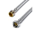 Panzerschlauch - Flexschlauch Trinkwasser nach W543, Edelstahl, PE-HD, DN08, 300 mm, 1/2"ÜM x G 1/2"AG