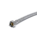 Panzerschlauch - Flexschlauch Trinkwasser nach W543, Edelstahl, PE-HD, DN08, 1000 mm, 3/8"ÜM x 3/8"ÜM 90°